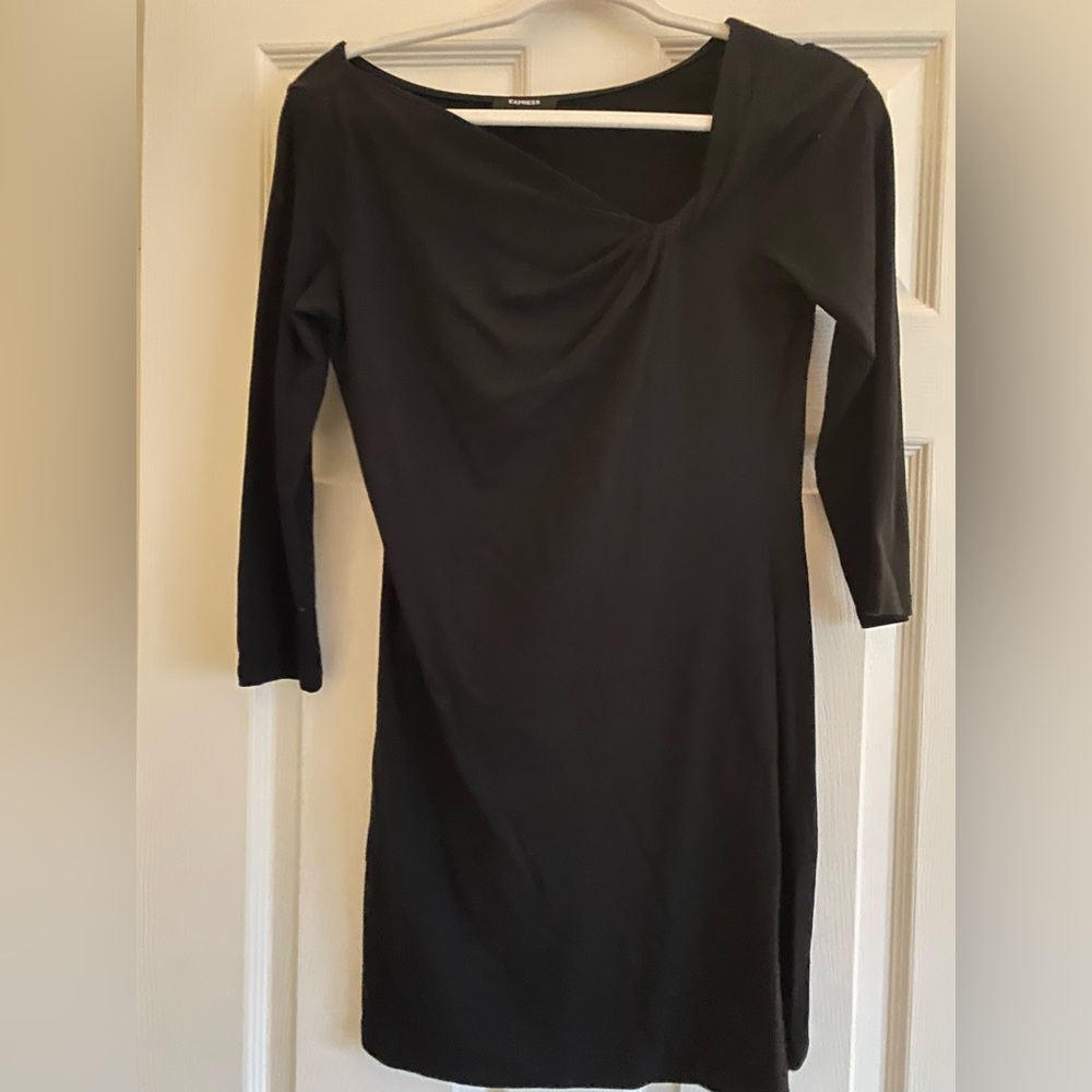 Black fitted dress